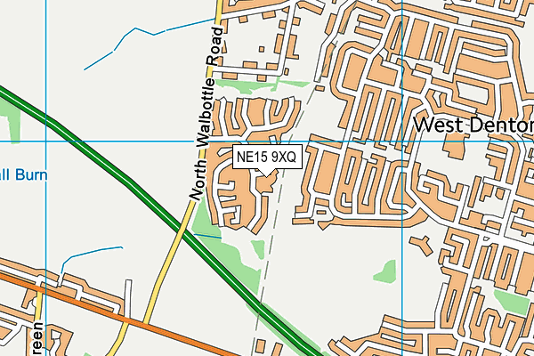 NE15 9XQ map - OS VectorMap District (Ordnance Survey)