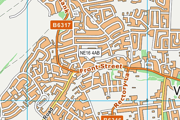 NE16 4AB map - OS VectorMap District (Ordnance Survey)
