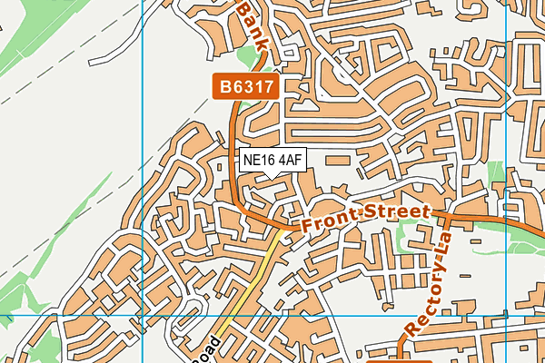 NE16 4AF map - OS VectorMap District (Ordnance Survey)