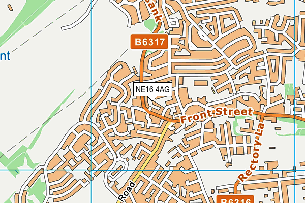 NE16 4AG map - OS VectorMap District (Ordnance Survey)