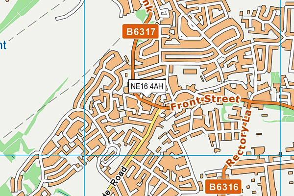 NE16 4AH map - OS VectorMap District (Ordnance Survey)