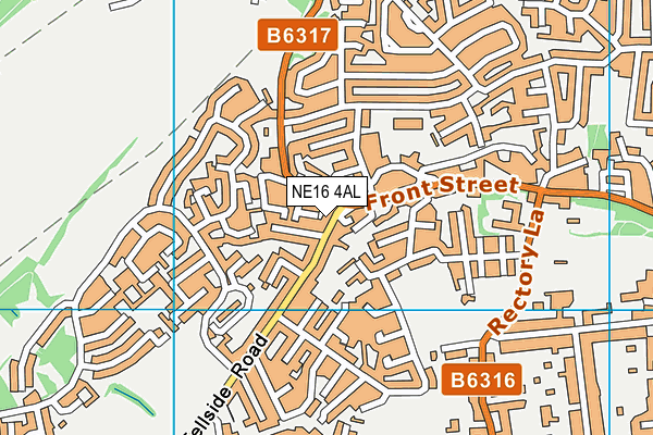 NE16 4AL map - OS VectorMap District (Ordnance Survey)