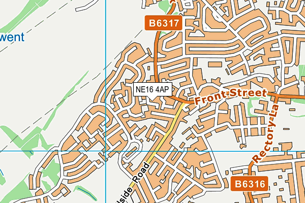 NE16 4AP map - OS VectorMap District (Ordnance Survey)