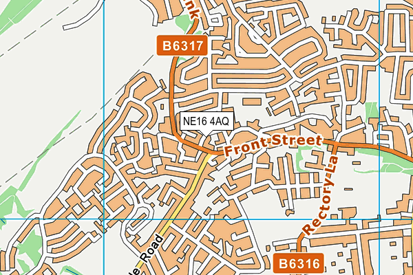 NE16 4AQ map - OS VectorMap District (Ordnance Survey)