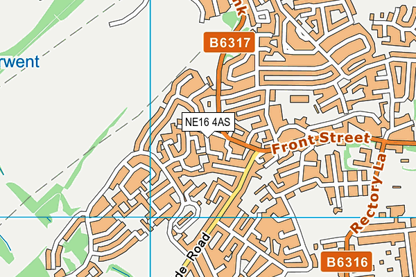 NE16 4AS map - OS VectorMap District (Ordnance Survey)
