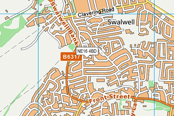 NE16 4BD map - OS VectorMap District (Ordnance Survey)