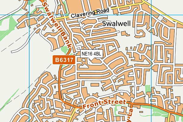 NE16 4BL map - OS VectorMap District (Ordnance Survey)