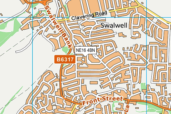 NE16 4BN map - OS VectorMap District (Ordnance Survey)