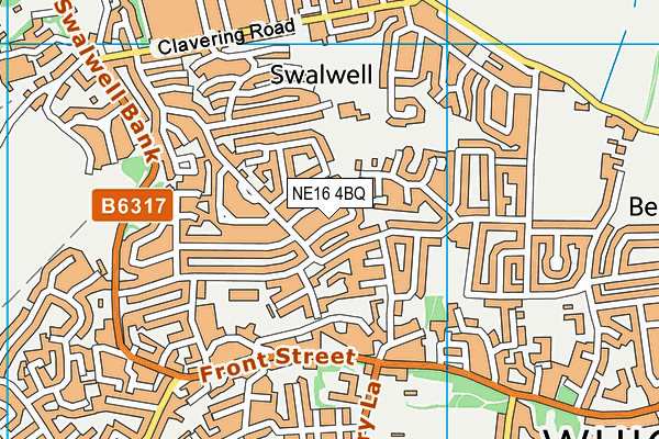 NE16 4BQ map - OS VectorMap District (Ordnance Survey)