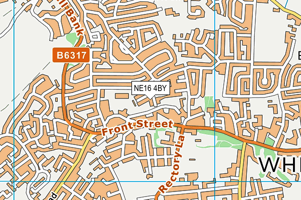 NE16 4BY map - OS VectorMap District (Ordnance Survey)