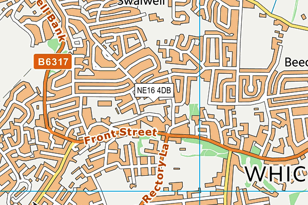NE16 4DB map - OS VectorMap District (Ordnance Survey)