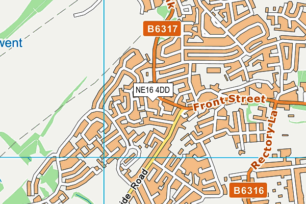 NE16 4DD map - OS VectorMap District (Ordnance Survey)