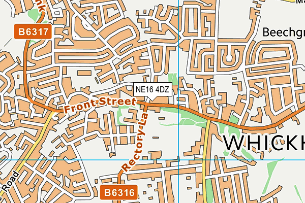 NE16 4DZ map - OS VectorMap District (Ordnance Survey)