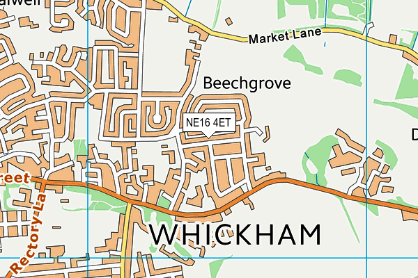 NE16 4ET map - OS VectorMap District (Ordnance Survey)