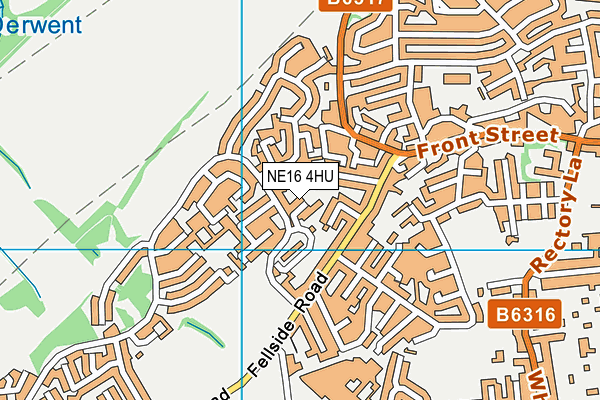 NE16 4HU map - OS VectorMap District (Ordnance Survey)