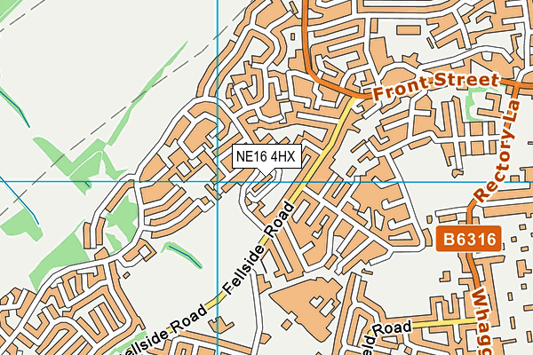 NE16 4HX map - OS VectorMap District (Ordnance Survey)