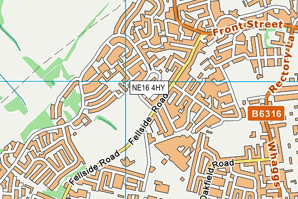 NE16 4HY map - OS VectorMap District (Ordnance Survey)
