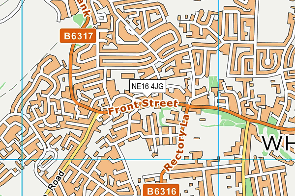 NE16 4JG map - OS VectorMap District (Ordnance Survey)