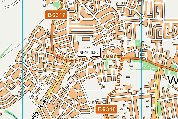 NE16 4JQ map - OS VectorMap District (Ordnance Survey)