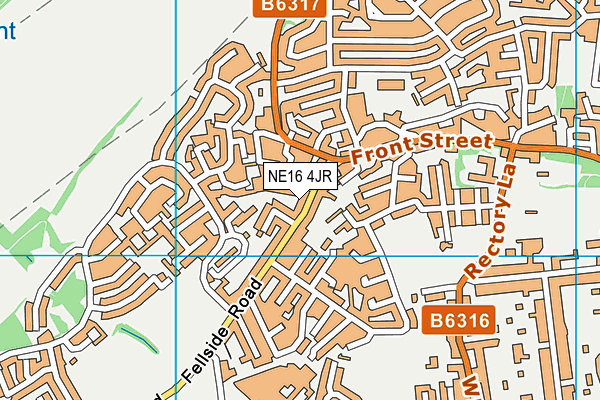 NE16 4JR map - OS VectorMap District (Ordnance Survey)