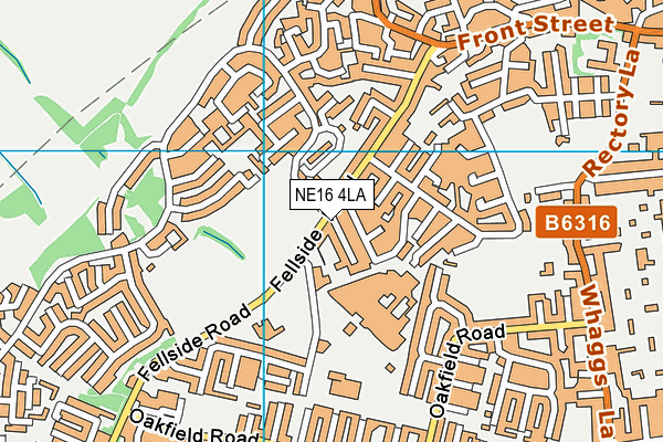 NE16 4LA map - OS VectorMap District (Ordnance Survey)