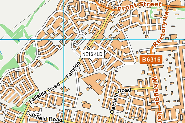 NE16 4LD map - OS VectorMap District (Ordnance Survey)