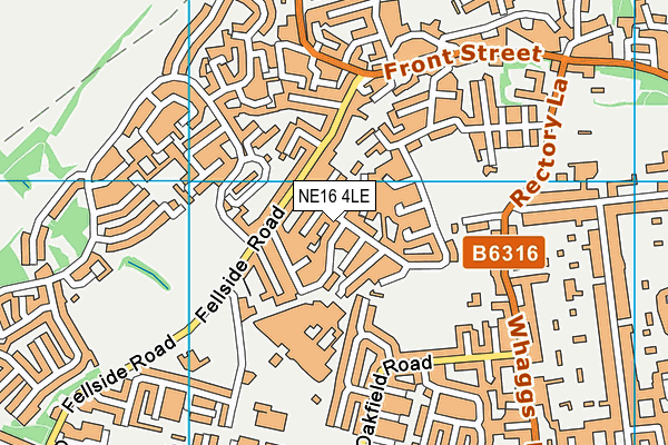 NE16 4LE map - OS VectorMap District (Ordnance Survey)