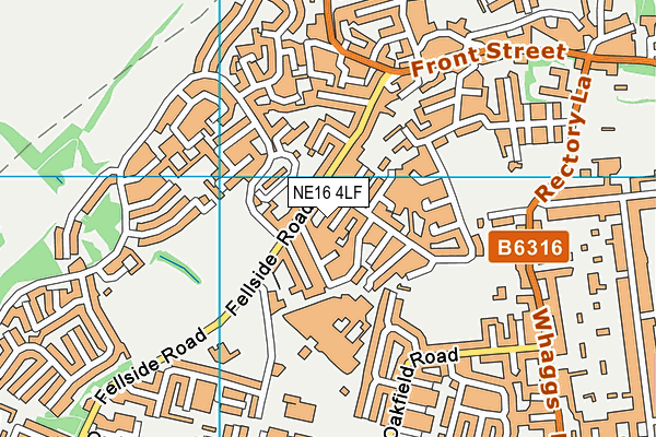 NE16 4LF map - OS VectorMap District (Ordnance Survey)