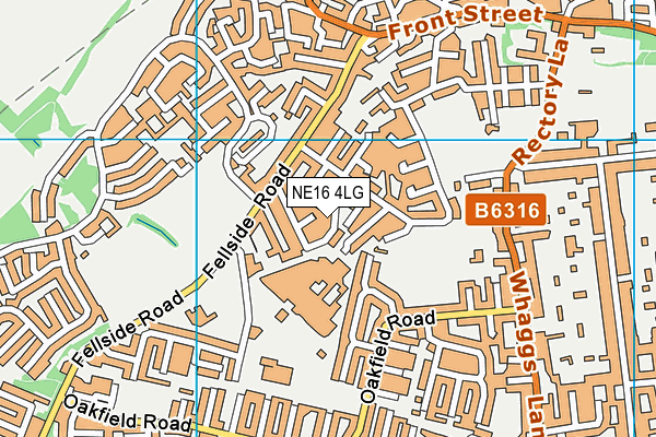 NE16 4LG map - OS VectorMap District (Ordnance Survey)