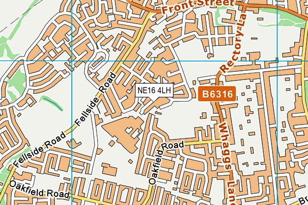 NE16 4LH map - OS VectorMap District (Ordnance Survey)