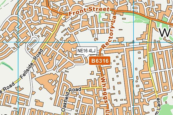 NE16 4LJ map - OS VectorMap District (Ordnance Survey)