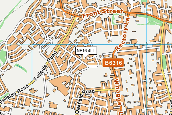 NE16 4LL map - OS VectorMap District (Ordnance Survey)
