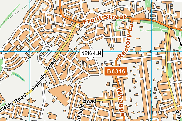 NE16 4LN map - OS VectorMap District (Ordnance Survey)