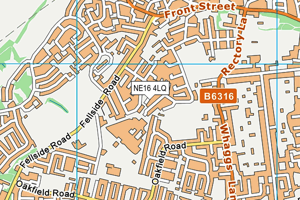 NE16 4LQ map - OS VectorMap District (Ordnance Survey)