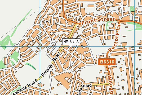 NE16 4LS map - OS VectorMap District (Ordnance Survey)