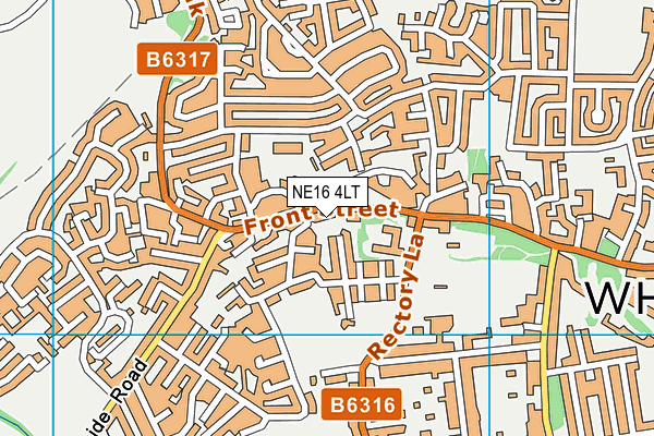 NE16 4LT map - OS VectorMap District (Ordnance Survey)