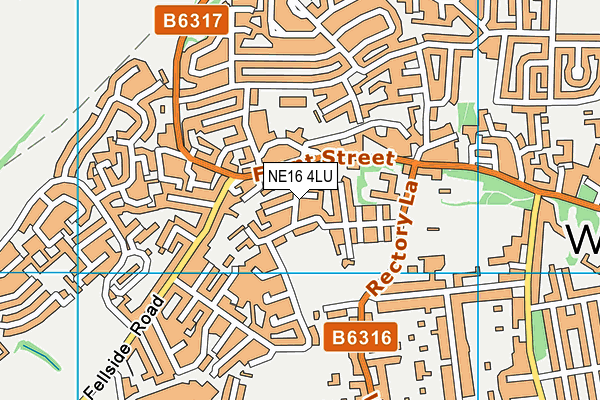 NE16 4LU map - OS VectorMap District (Ordnance Survey)