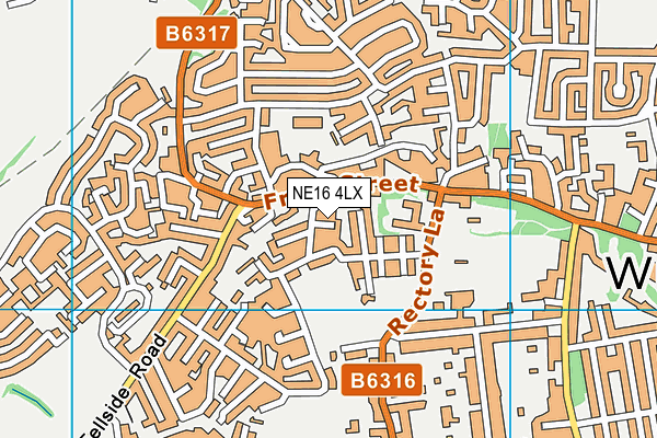 NE16 4LX map - OS VectorMap District (Ordnance Survey)