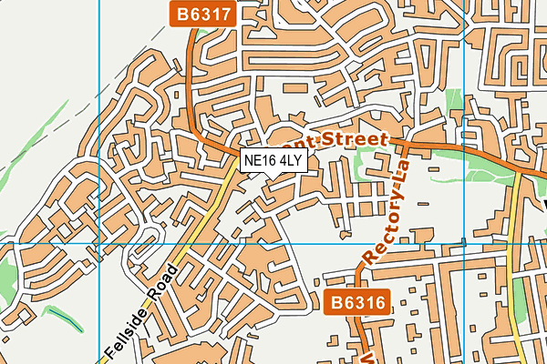 NE16 4LY map - OS VectorMap District (Ordnance Survey)