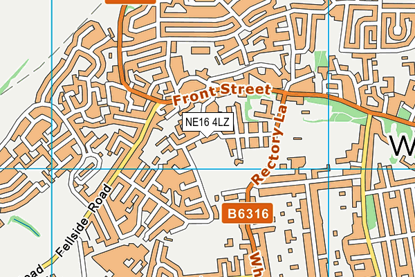 NE16 4LZ map - OS VectorMap District (Ordnance Survey)