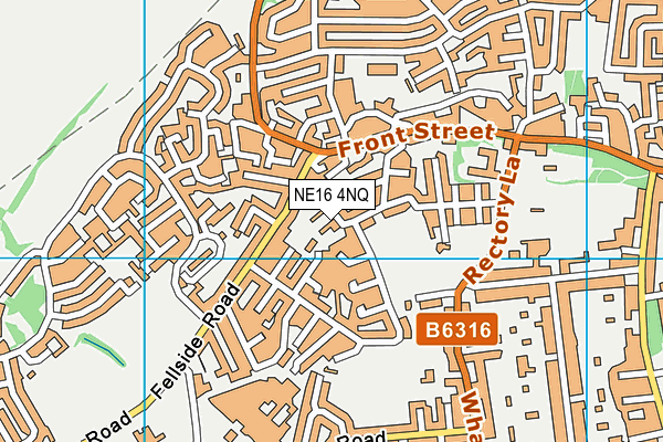NE16 4NQ map - OS VectorMap District (Ordnance Survey)