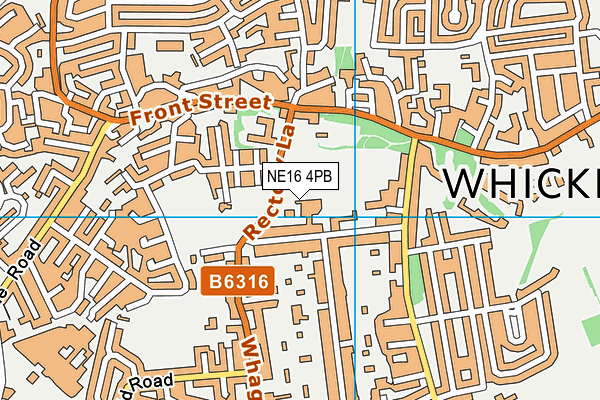 Chase Park map (NE16 4PB) - OS VectorMap District (Ordnance Survey)