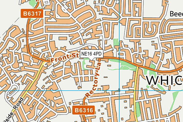 NE16 4PD map - OS VectorMap District (Ordnance Survey)