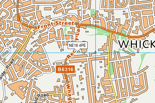 NE16 4PE map - OS VectorMap District (Ordnance Survey)