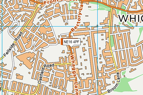 NE16 4PF map - OS VectorMap District (Ordnance Survey)