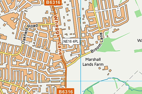 NE16 4PL map - OS VectorMap District (Ordnance Survey)