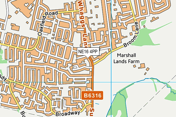 NE16 4PP map - OS VectorMap District (Ordnance Survey)