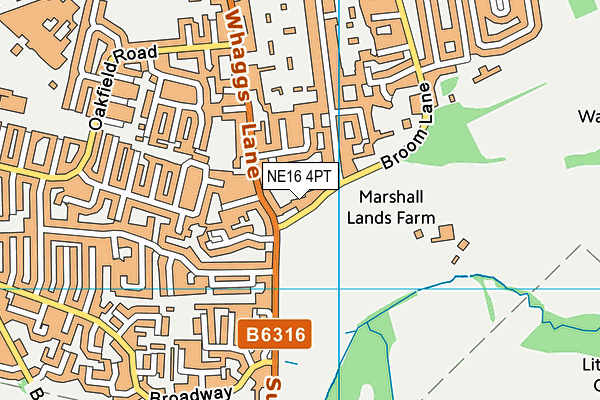 NE16 4PT map - OS VectorMap District (Ordnance Survey)