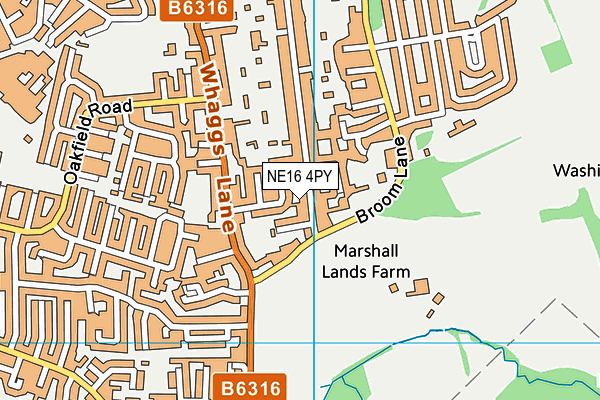 NE16 4PY map - OS VectorMap District (Ordnance Survey)