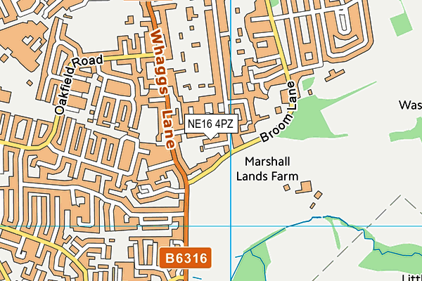 NE16 4PZ map - OS VectorMap District (Ordnance Survey)